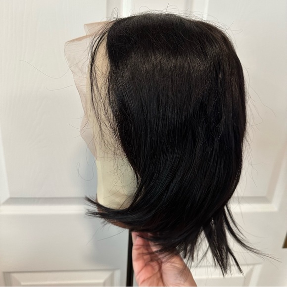 12” Natural Black Bob Wig 100% Human Hair 13x4 HD Lace Front 150% Density It#RH - Picture 10 of 16